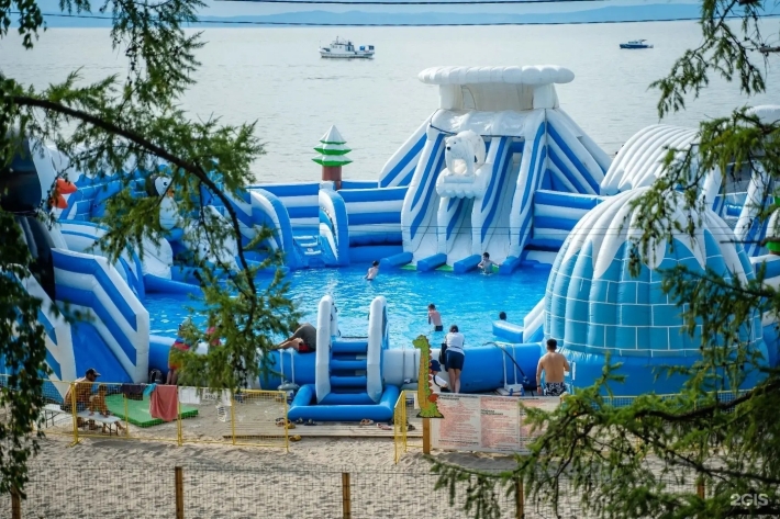 Надувной аквапарк Северный полюс, батут Миньоны и другие аттракционы для гостевого комплекса Тэнсуури, г.Улан-Удэ (Байкал)